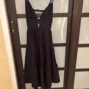 Spaghetti strap black dress